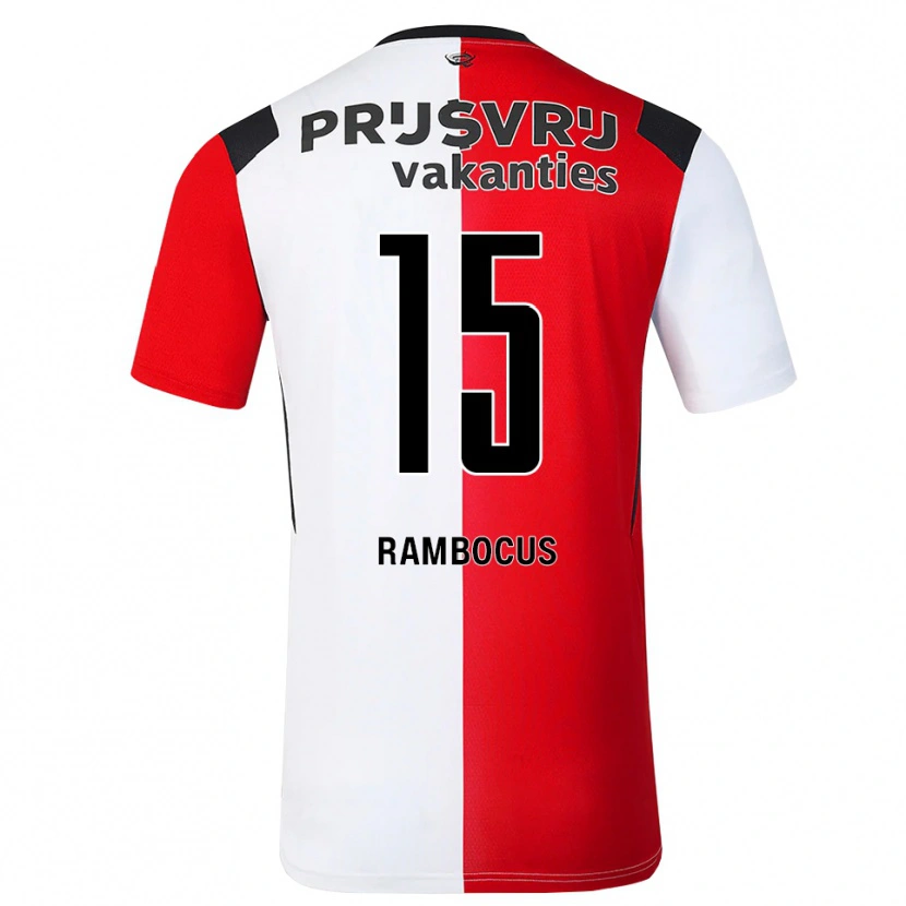 DanxenキッズDiego Rambocus#15レッド ホワイトブラックホームシャツ2026/27ジャージーユニフォーム