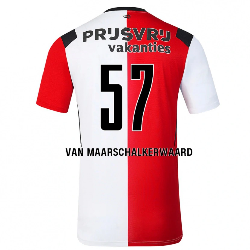 DanxenキッズPieter Van Maarschalkerwaard#57レッド ホワイトブラックホームシャツ2026/27ジャージーユニフォーム