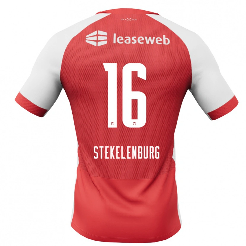 DanxenキッズSem Stekelenburg#16レッド ホワイトブラックホームシャツ2026/27ジャージーユニフォーム