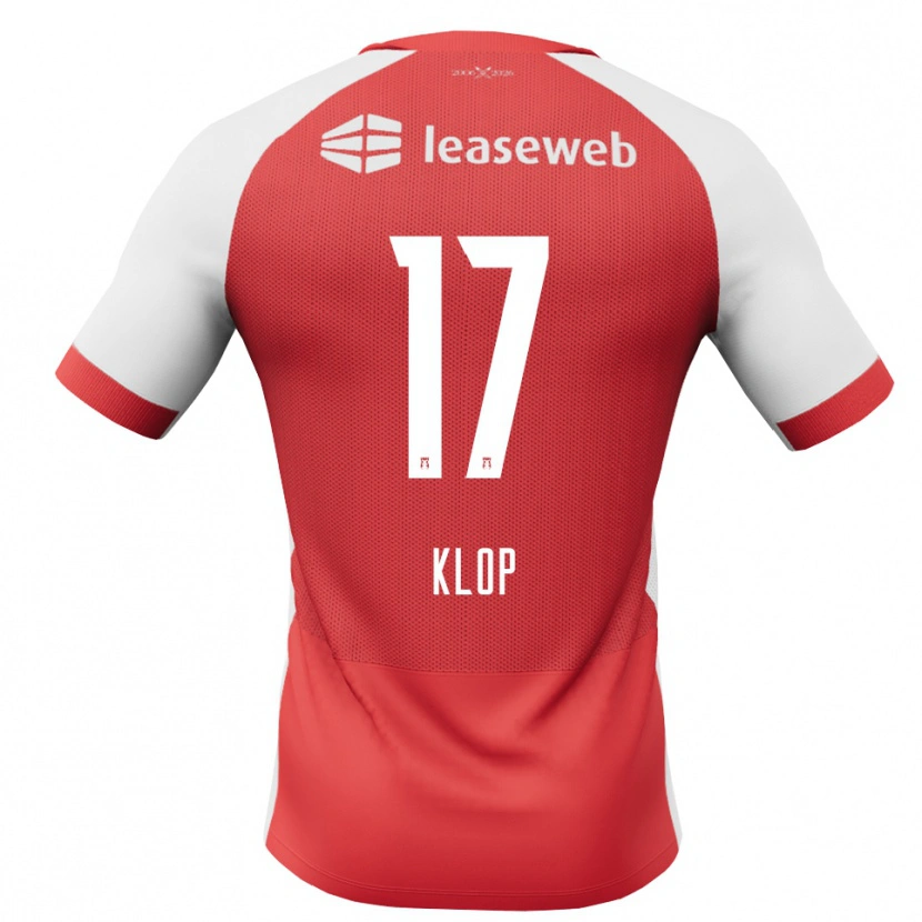 DanxenキッズCas Klop#17レッド ホワイトブラックホームシャツ2026/27ジャージーユニフォーム