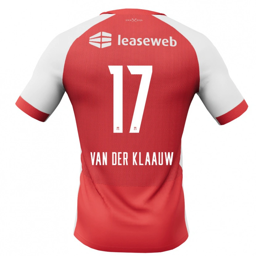 DanxenキッズDeacon Van Der Klaauw#17レッド ホワイトブラックホームシャツ2026/27ジャージーユニフォーム