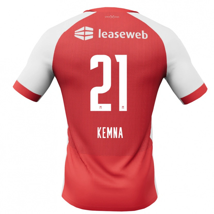 DanxenキッズTies Kemna#21レッド ホワイトブラックホームシャツ2026/27ジャージーユニフォーム
