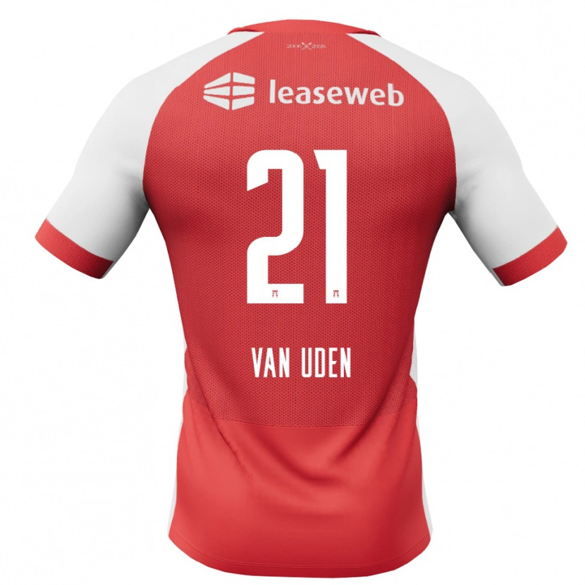 DanxenキッズJasmijn Van Uden#21レッド ホワイトブラックホームシャツ2026/27ジャージーユニフォーム