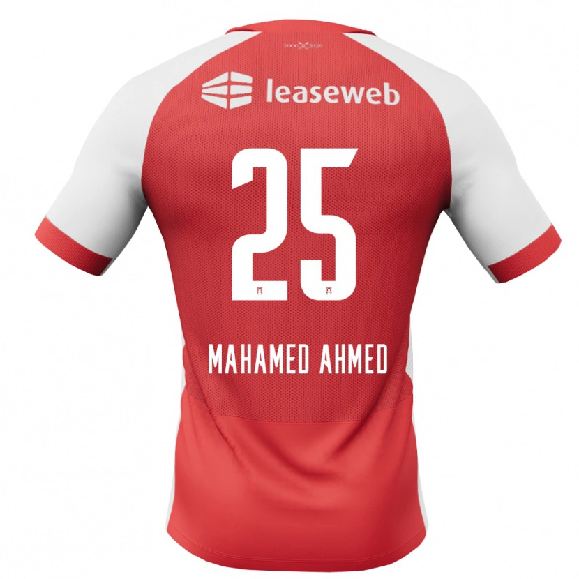 DanxenキッズNuur Mahamed Ahmed#25レッド ホワイトブラックホームシャツ2026/27ジャージーユニフォーム