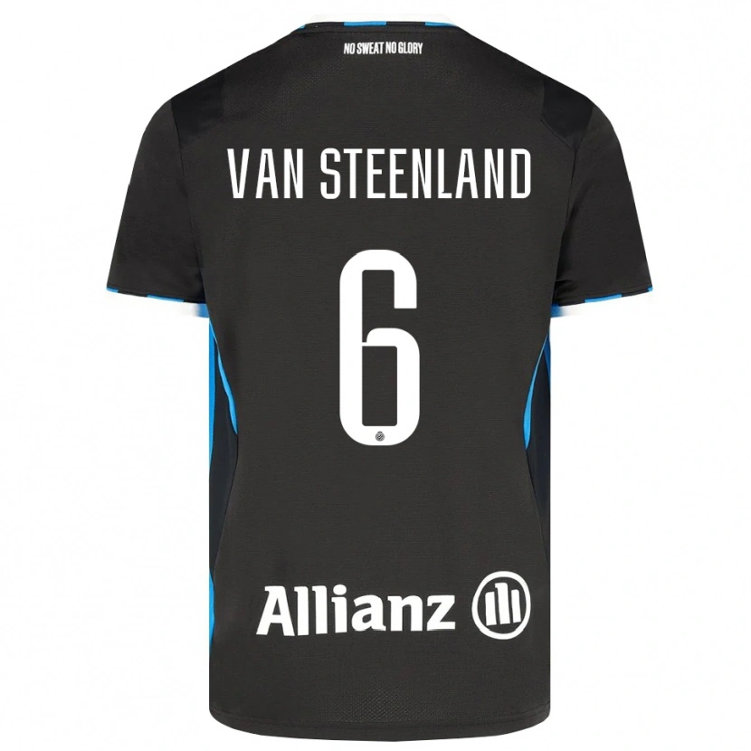 DanxenキッズGilles Van Steenland#6ブラック レッド ブルーホームシャツ2026/27ジャージーユニフォーム