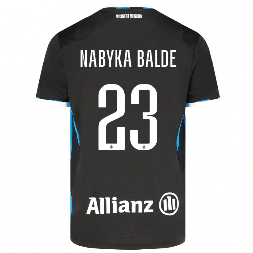 DanxenキッズMamadou Balde#23ブラック レッド ブルーホームシャツ2026/27ジャージーユニフォーム