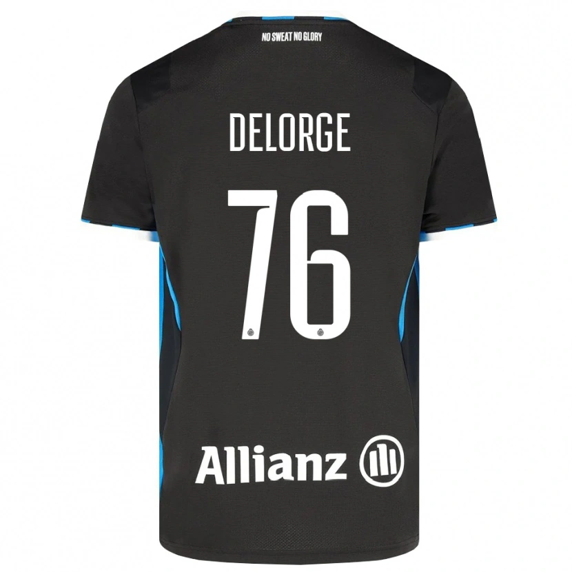 DanxenキッズLucas Delorge#76ブラック レッド ブルーホームシャツ2026/27ジャージーユニフォーム