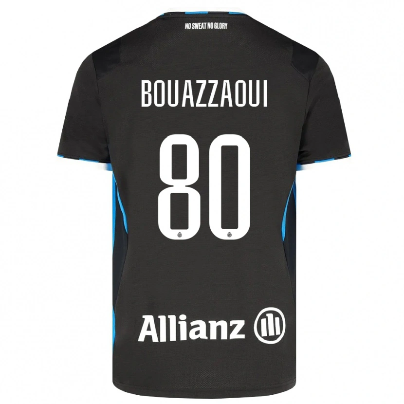 DanxenキッズIlyas Bouazzaoui#80ブラック レッド ブルーホームシャツ2026/27ジャージーユニフォーム