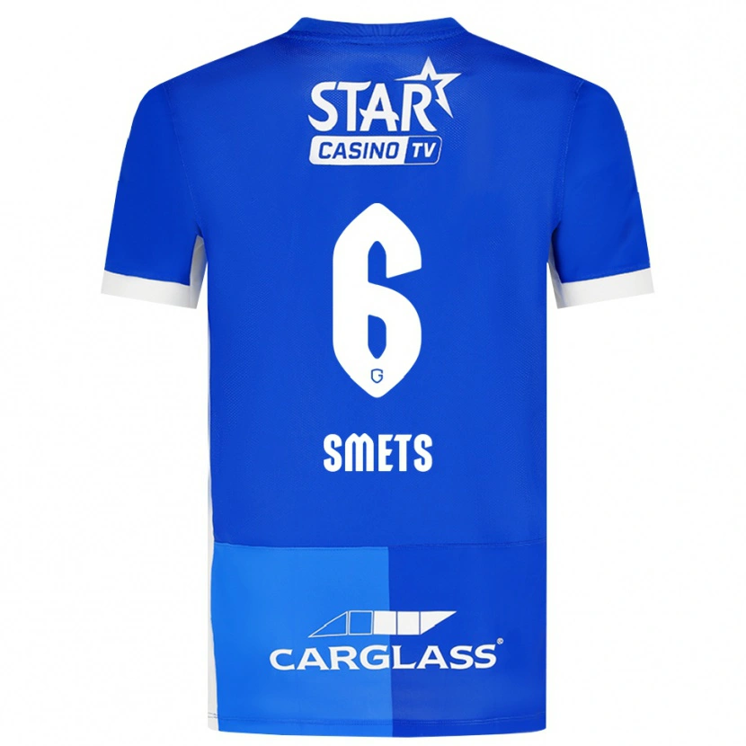 DanxenキッズMatte Smets#6ミディアムブルー ロイヤルブルー ホワイトホームシャツ2026/27ジャージーユニフォーム