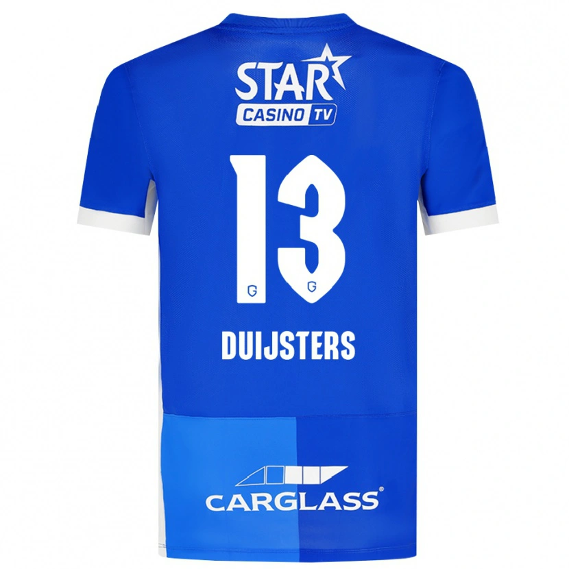 DanxenキッズGwen Duijsters#13ミディアムブルー ロイヤルブルー ホワイトホームシャツ2026/27ジャージーユニフォーム