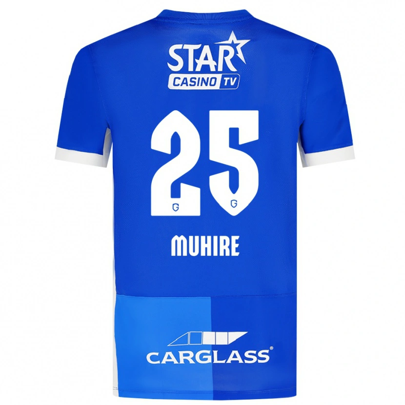 DanxenキッズIan-Confiance Muhire#25ミディアムブルー ロイヤルブルー ホワイトホームシャツ2026/27ジャージーユニフォーム