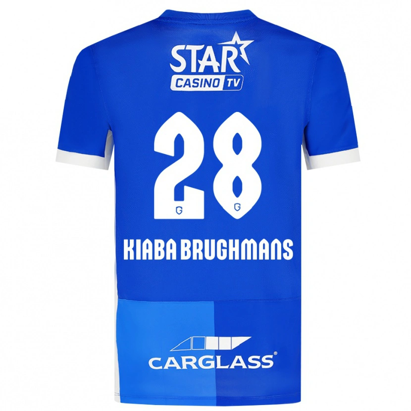 DanxenキッズLucca Brughmans#28ミディアムブルー ロイヤルブルー ホワイトホームシャツ2026/27ジャージーユニフォーム