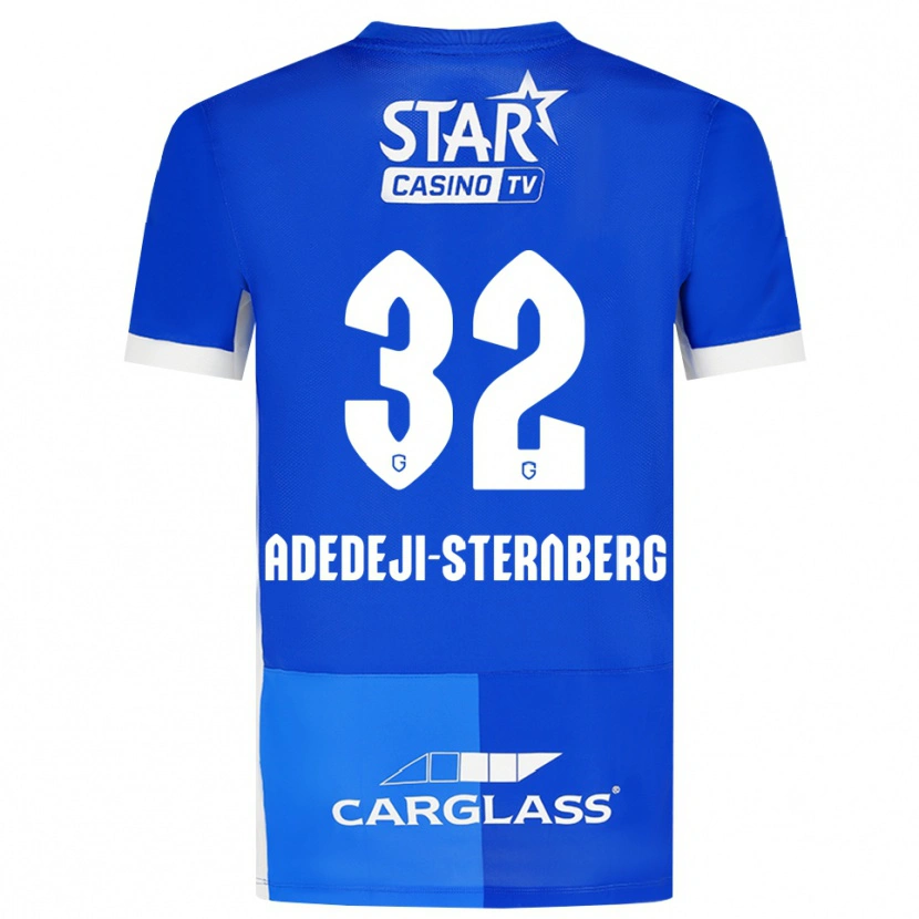 Danxenキッズノア・アデデジ・スタンバーグ#32ミディアムブルー ロイヤルブルー ホワイトホームシャツ2026/27ジャージーユニフォーム