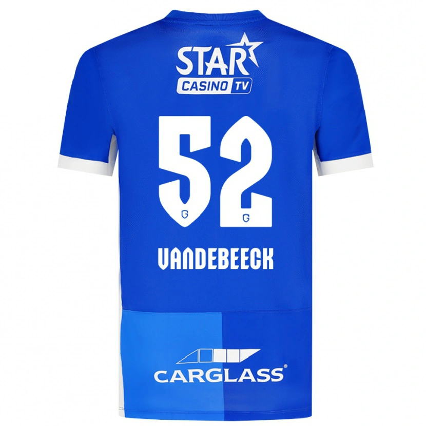 DanxenキッズEmmely Vandebeeck#52ミディアムブルー ロイヤルブルー ホワイトホームシャツ2026/27ジャージーユニフォーム