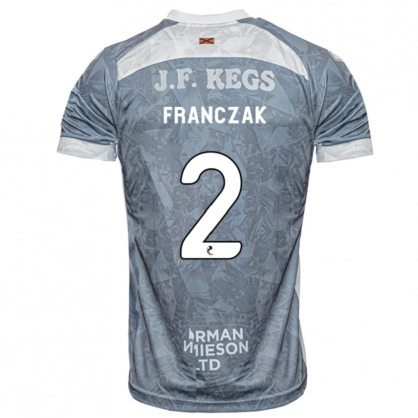 DanxenキッズEmil Franczak#2ライトスレートグレーアウェイシャツ2026/27ジャージーユニフォーム