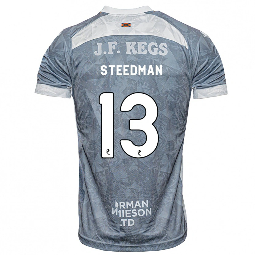 DanxenキッズMorgan Steedman#13ライトスレートグレーアウェイシャツ2026/27ジャージーユニフォーム