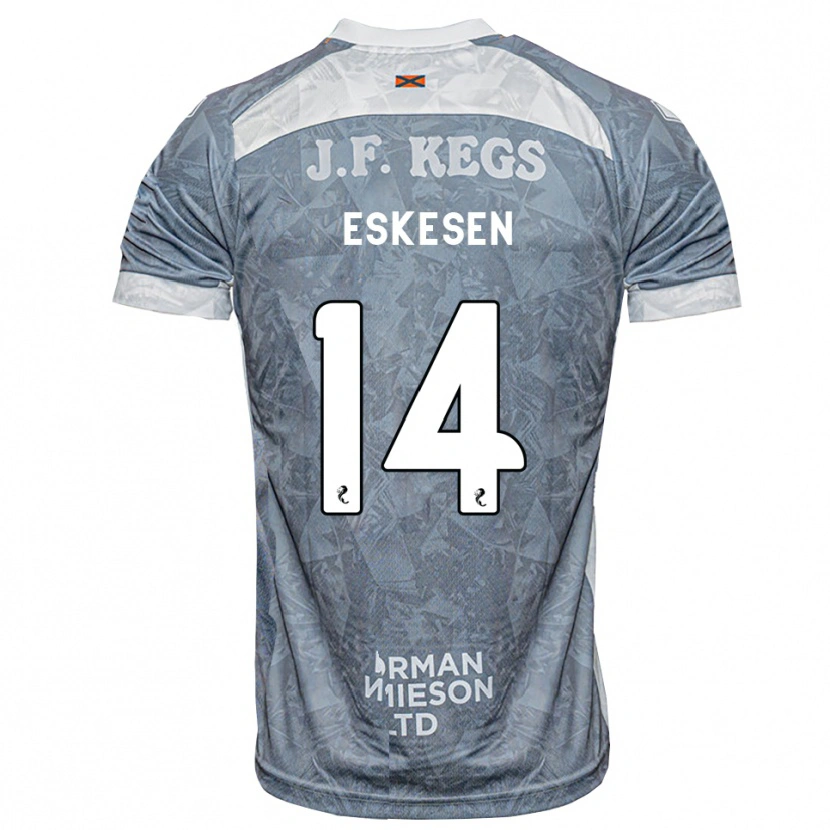 DanxenキッズJulius Eskesen#14ライトスレートグレーアウェイシャツ2026/27ジャージーユニフォーム