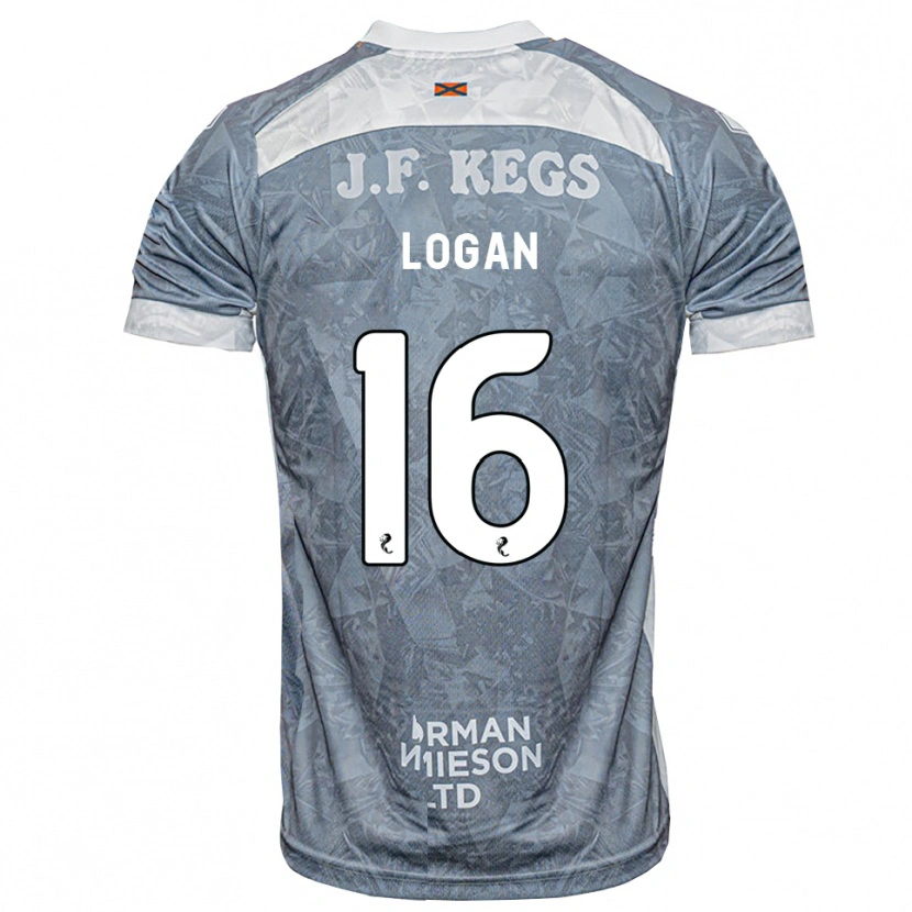 DanxenキッズAlex Logan#16ライトスレートグレーアウェイシャツ2026/27ジャージーユニフォーム