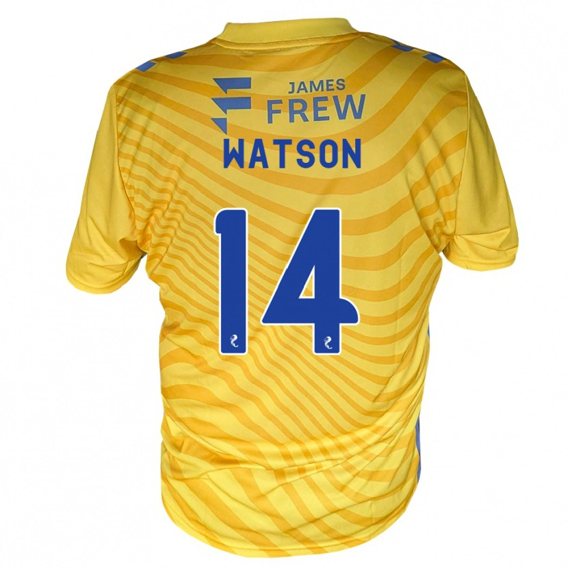 DanxenキッズCraig Watson#14ロイヤルブルー 黄アウェイシャツ2026/27ジャージーユニフォーム