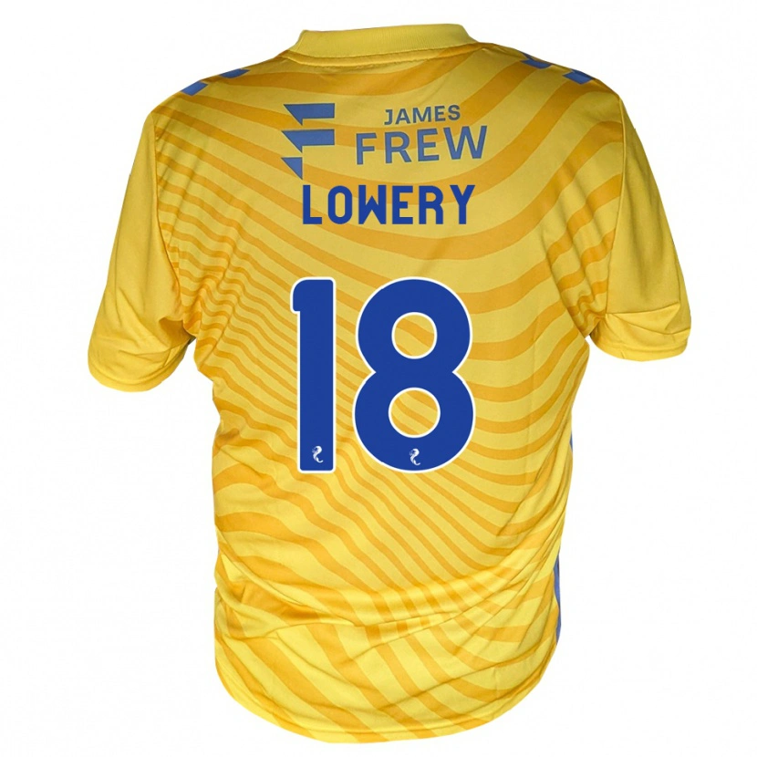 Danxenキッズトム・ローリー#18ロイヤルブルー 黄アウェイシャツ2026/27ジャージーユニフォーム