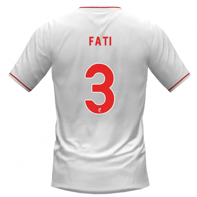 DanxenキッズBabacar Fati#3白赤アウェイシャツ2026/27ジャージーユニフォーム