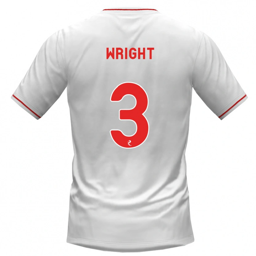 DanxenキッズDuncan Wright#3白赤アウェイシャツ2026/27ジャージーユニフォーム