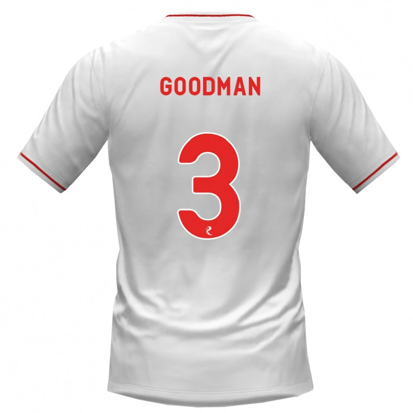 DanxenキッズMya Goodman#3白赤アウェイシャツ2026/27ジャージーユニフォーム