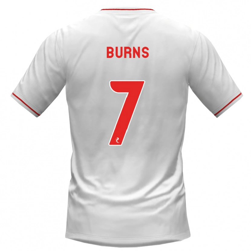 DanxenキッズErin Burns#7白赤アウェイシャツ2026/27ジャージーユニフォーム