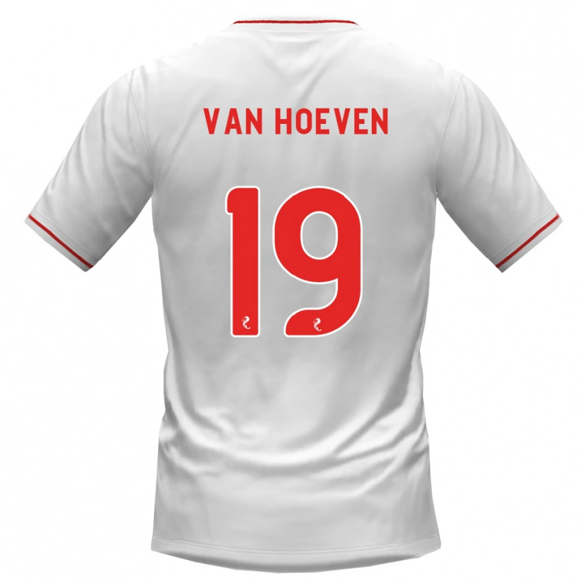 DanxenキッズBradly Van Hoeven#19白赤アウェイシャツ2026/27ジャージーユニフォーム