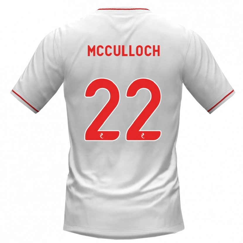 DanxenキッズSeren Mcculloch#22白赤アウェイシャツ2026/27ジャージーユニフォーム