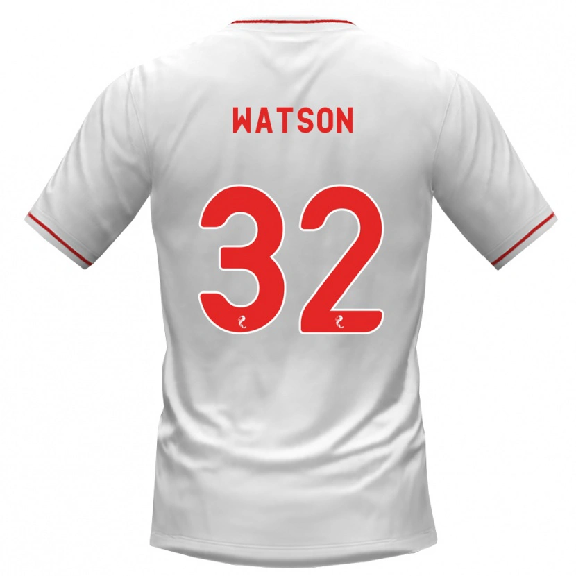 DanxenキッズAshley Watson#32白赤アウェイシャツ2026/27ジャージーユニフォーム