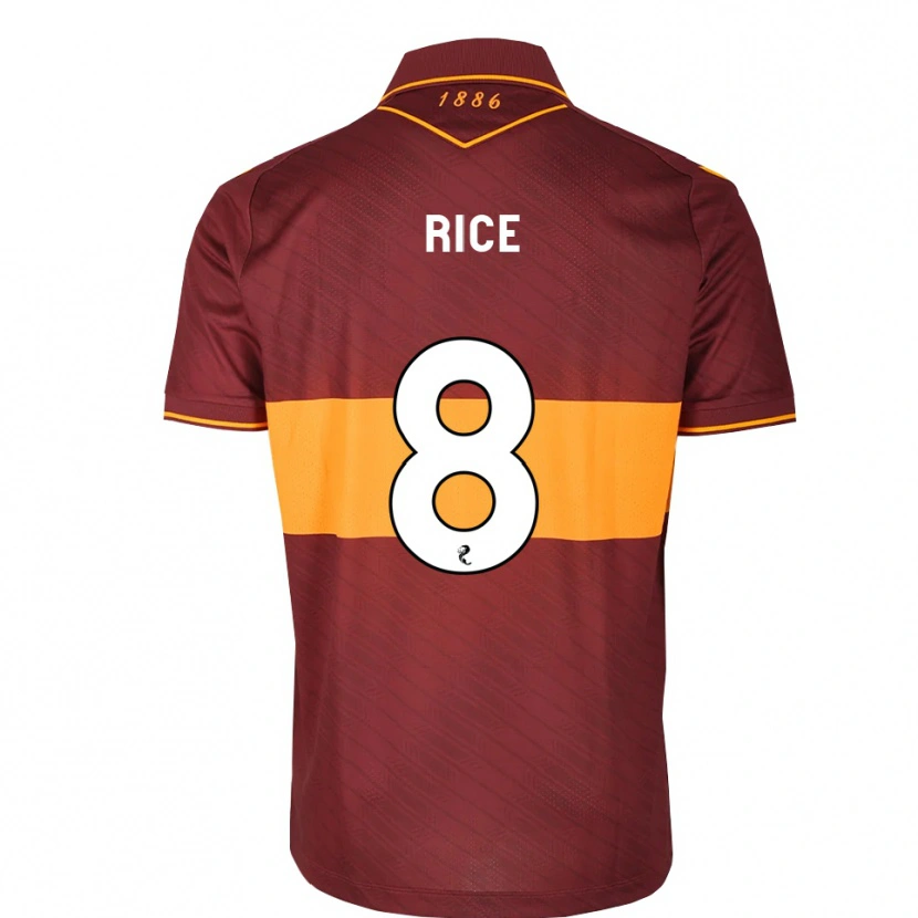 DanxenキッズKatie Rice#8オレンジ マルーンアウェイシャツ2026/27ジャージーユニフォーム