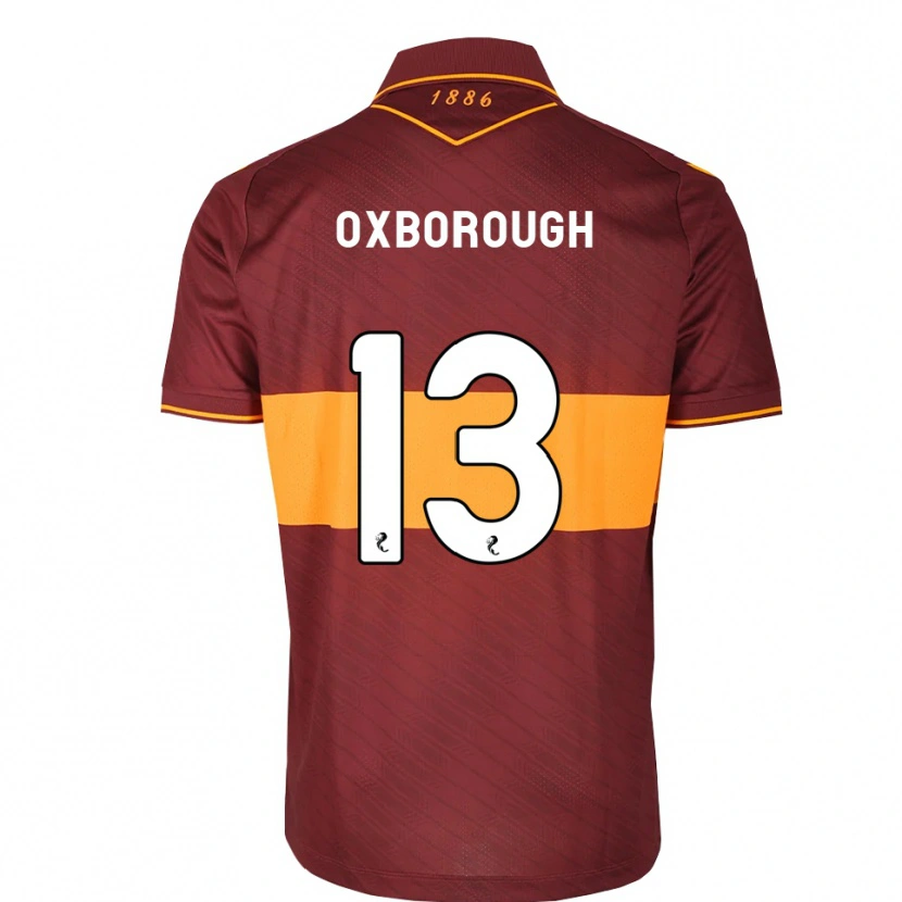 DanxenキッズAston Oxborough#13オレンジ マルーンアウェイシャツ2026/27ジャージーユニフォーム