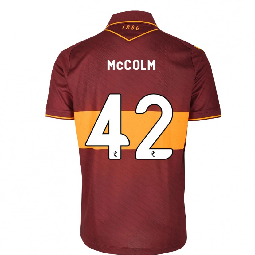 DanxenキッズRocco Mccolm#42オレンジ マルーンアウェイシャツ2026/27ジャージーユニフォーム