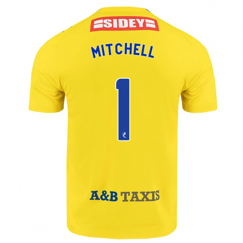 DanxenキッズEllie Mitchell#1黄 青 黒アウェイシャツ2026/27ジャージーユニフォーム