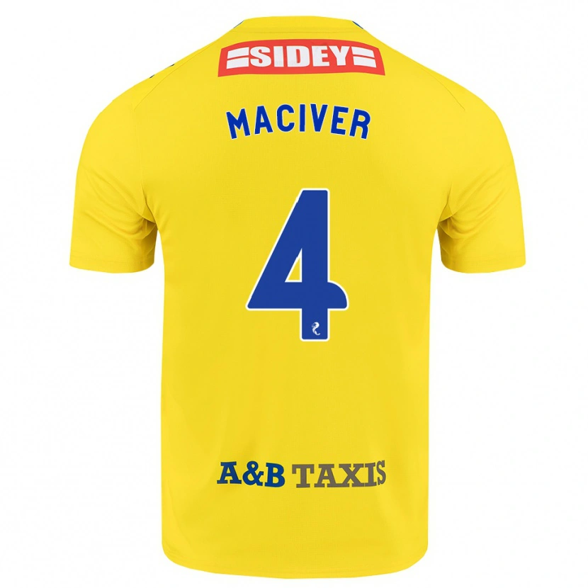 DanxenキッズEllie Maciver#4黄 青 黒アウェイシャツ2026/27ジャージーユニフォーム