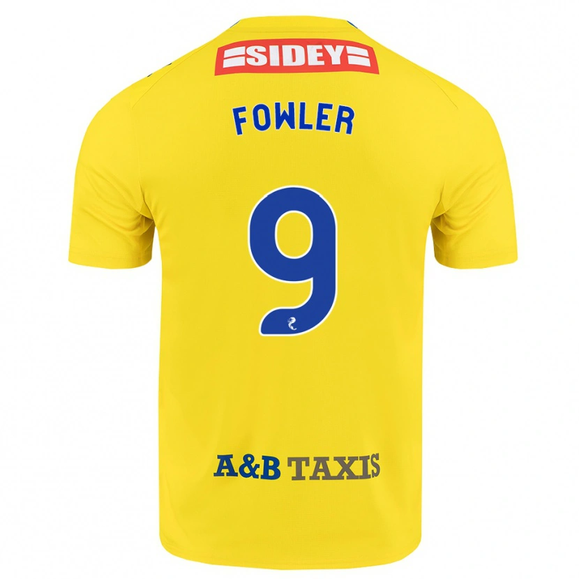 Danxenキッズジョッシュ・ファウラー#9黄 青 黒アウェイシャツ2026/27ジャージーユニフォーム