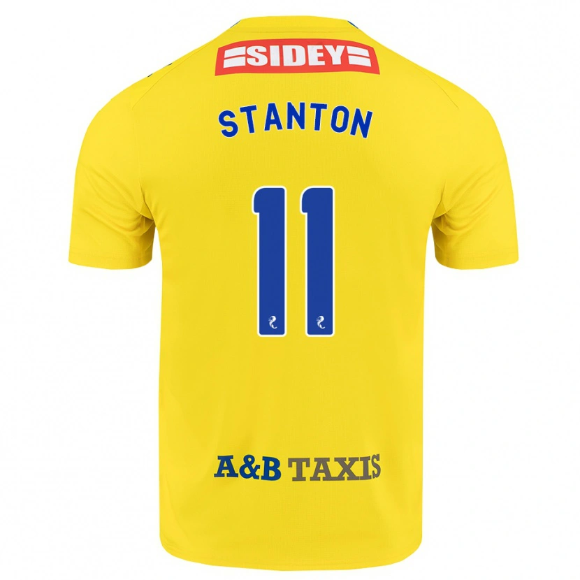 Danxenキッズサム・スタントン#11黄 青 黒アウェイシャツ2026/27ジャージーユニフォーム