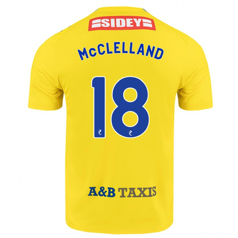 Danxenキッズサム・マクレランド#18黄 青 黒アウェイシャツ2026/27ジャージーユニフォーム