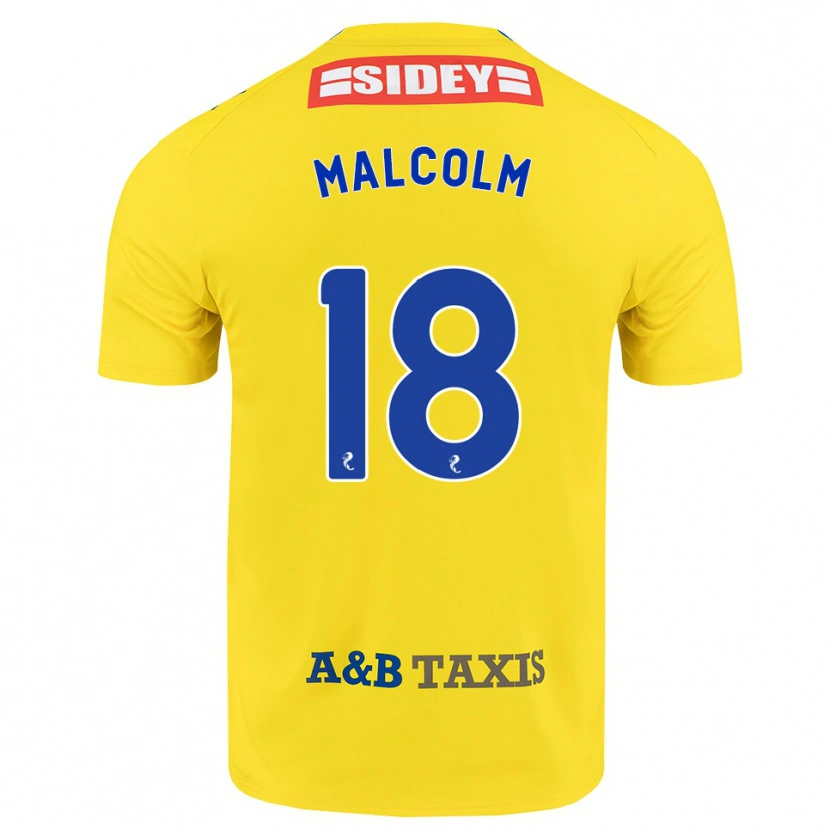 DanxenキッズJodie Malcolm#18黄 青 黒アウェイシャツ2026/27ジャージーユニフォーム