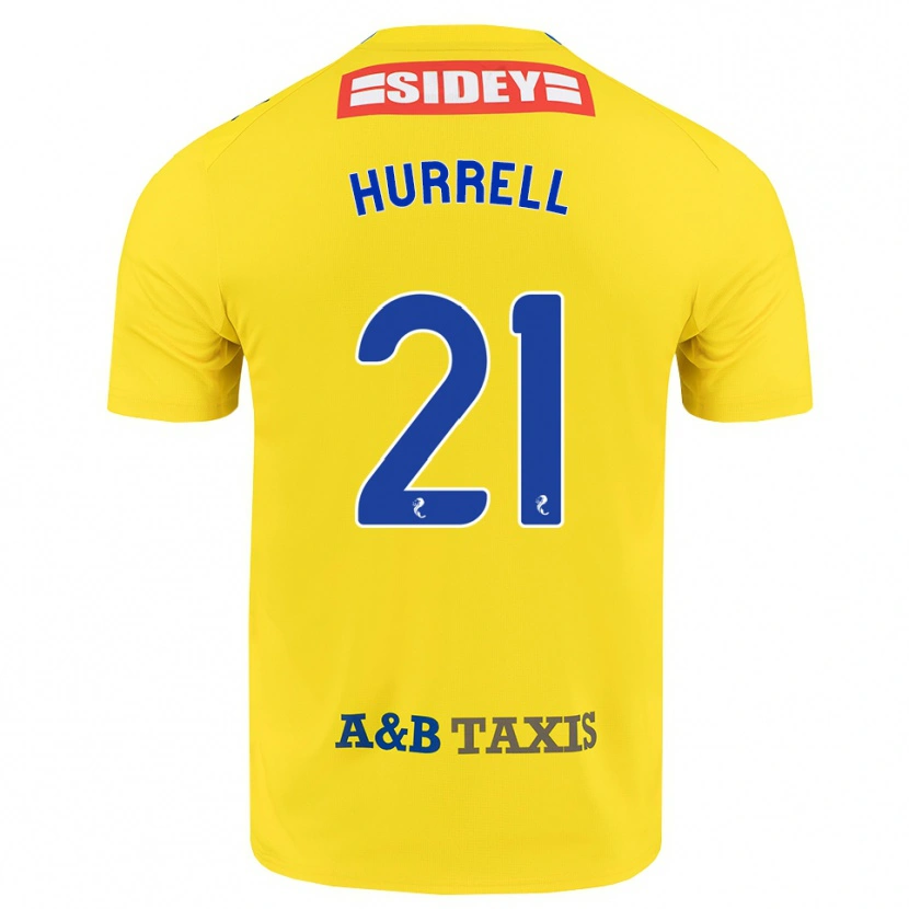 DanxenキッズOlivia Hurrell#21黄 青 黒アウェイシャツ2026/27ジャージーユニフォーム