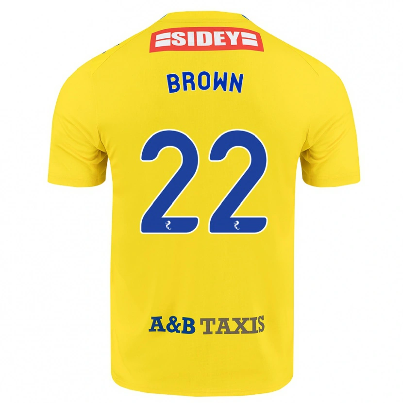 DanxenキッズCameron Brown#22黄 青 黒アウェイシャツ2026/27ジャージーユニフォーム
