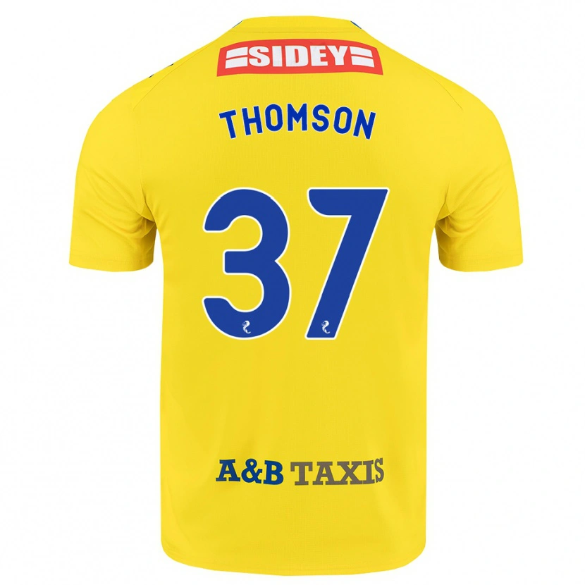 DanxenキッズKyle Thomson#37黄 青 黒アウェイシャツ2026/27ジャージーユニフォーム
