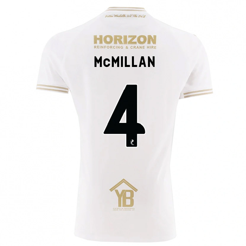 DanxenキッズJack Mcmillan#4ウィート 白アウェイシャツ2026/27ジャージーユニフォーム