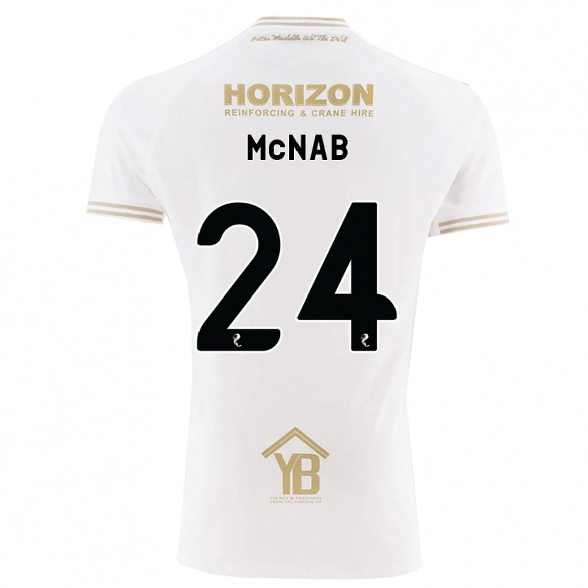DanxenキッズCameron Mcnab#24ウィート 白アウェイシャツ2026/27ジャージーユニフォーム