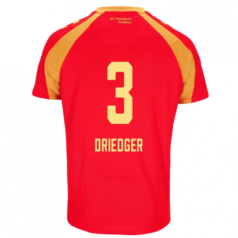 DanxenキッズJulian Driedger#3レッド オレンジ ブラックアウェイシャツ2026/27ジャージーユニフォーム