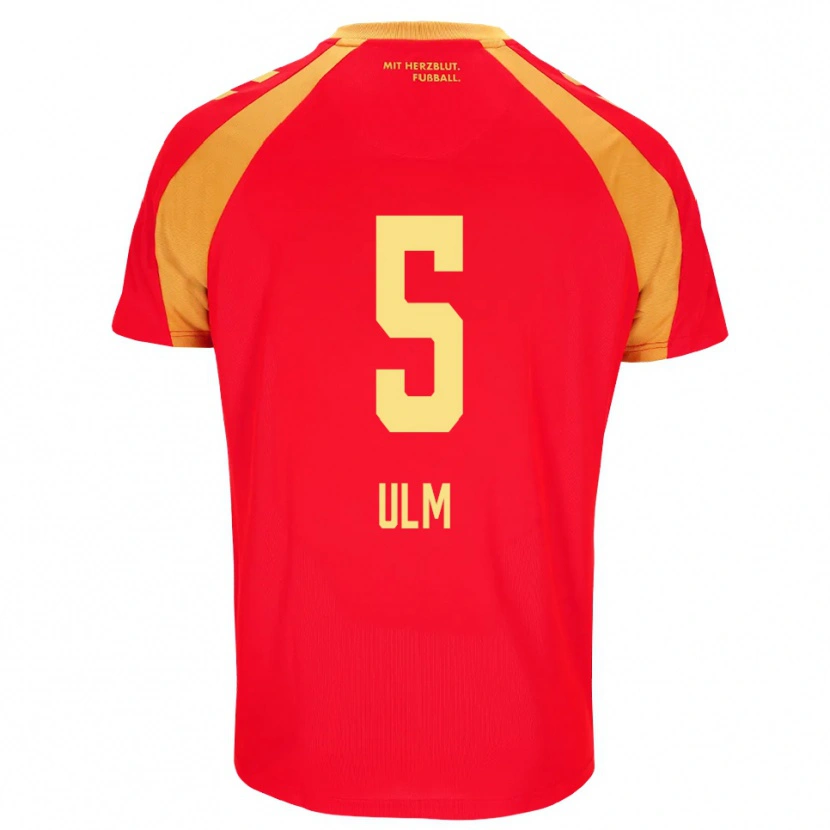 DanxenキッズEthan Ulm#5レッド オレンジ ブラックアウェイシャツ2026/27ジャージーユニフォーム