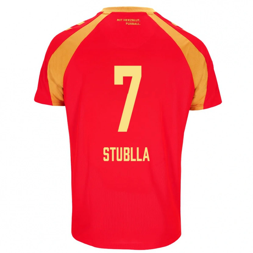 DanxenキッズShkrep Stublla#7レッド オレンジ ブラックアウェイシャツ2026/27ジャージーユニフォーム