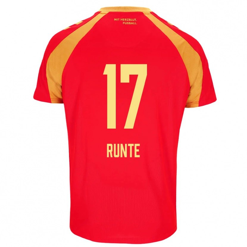 DanxenキッズMarlon Runte#17レッド オレンジ ブラックアウェイシャツ2026/27ジャージーユニフォーム