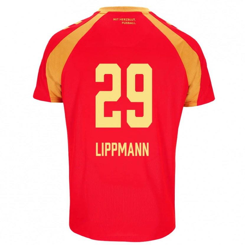 Danxenキッズクレメンス・リップマン#29レッド オレンジ ブラックアウェイシャツ2026/27ジャージーユニフォーム